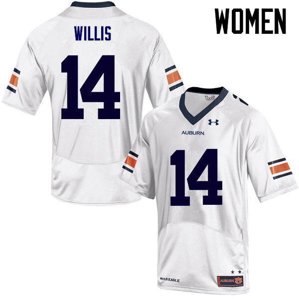 Women Auburn Tigers #14 Malik Willis College Football Jerseys Sale-White - Click Image to Close